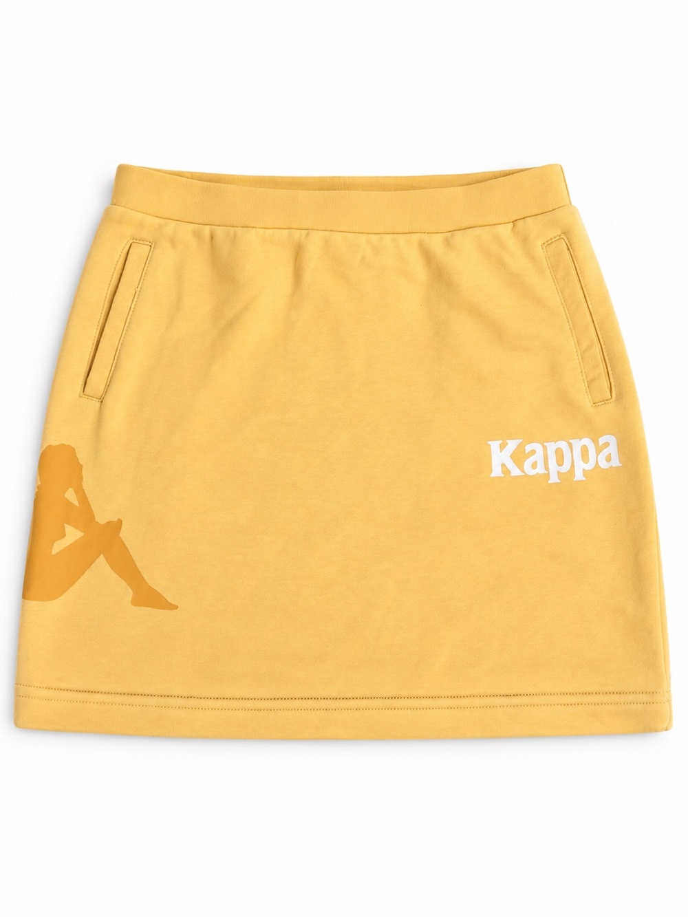 Kappa Yellow Logo Skirt with Side Graphic